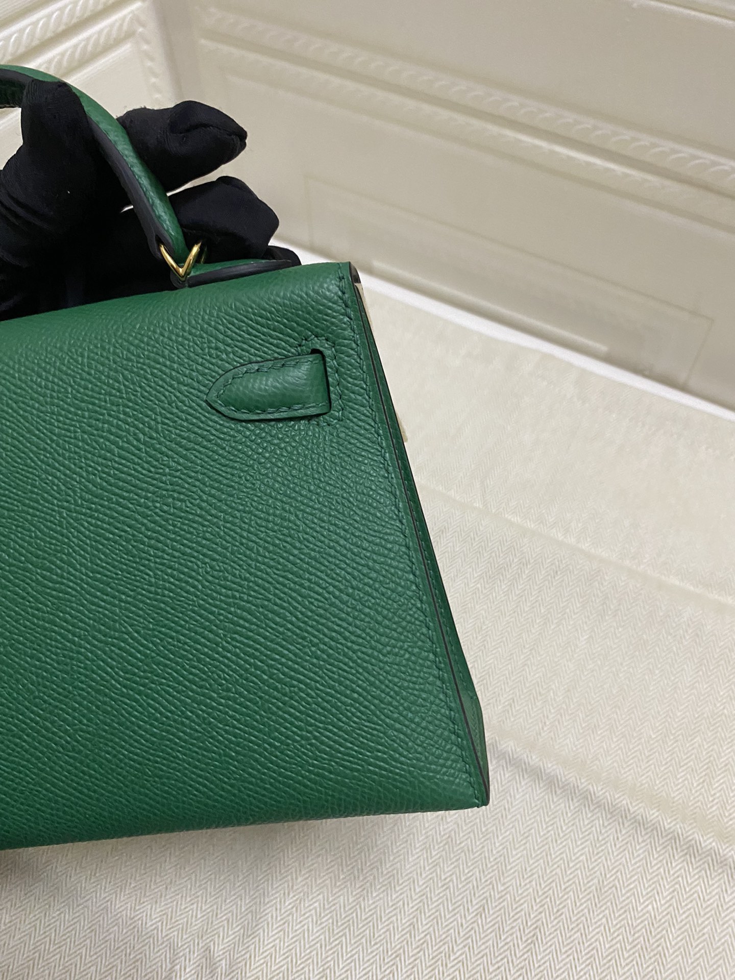 Hermes Kelly Mini II Bag 19CM In Dark Green Epsom Leather